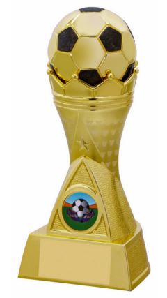 Gold "Crown" Football Award Trophy - 18cm
