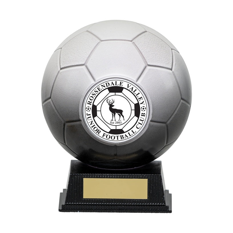 RTYFC - NB1WH/BL Black White Football Trophy 150mm