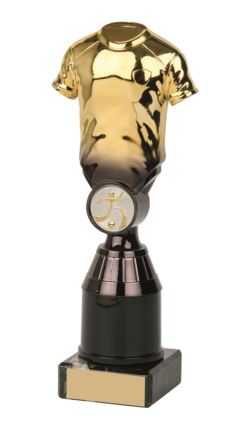 Gold/Black Football Shirt Trophy Trophy - 16.5cm