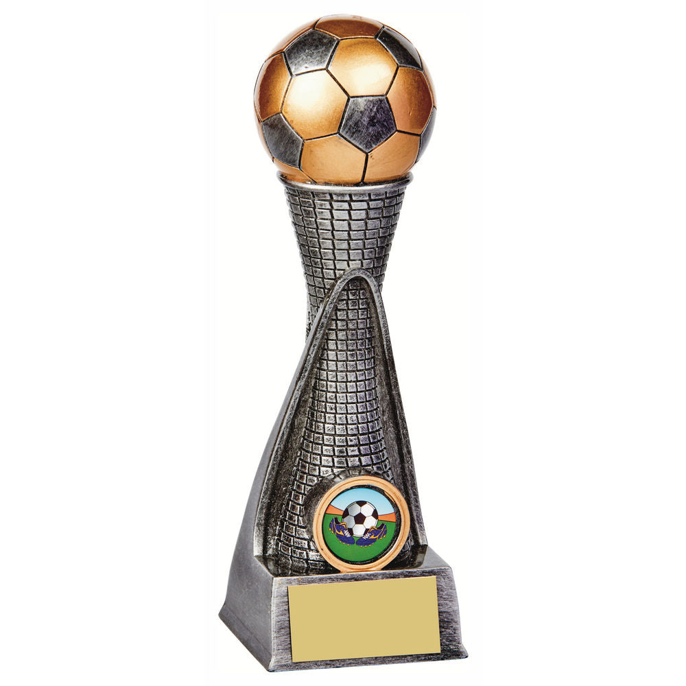 RS095 Antique Silver Football Tower 21.5cm
