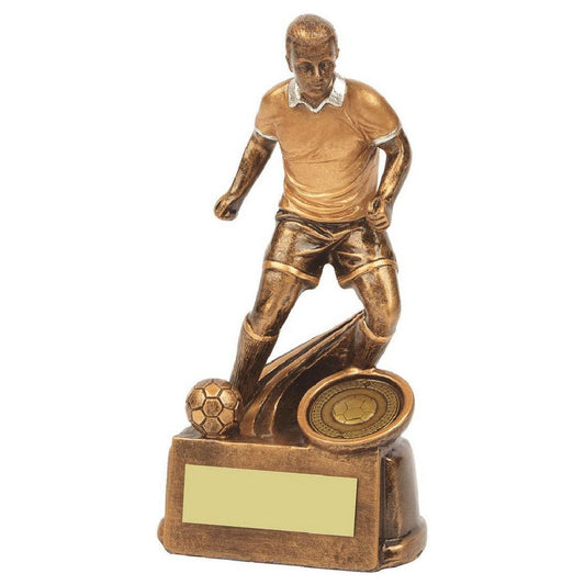 RS565 Antique Gold Male Football Resin 15cm