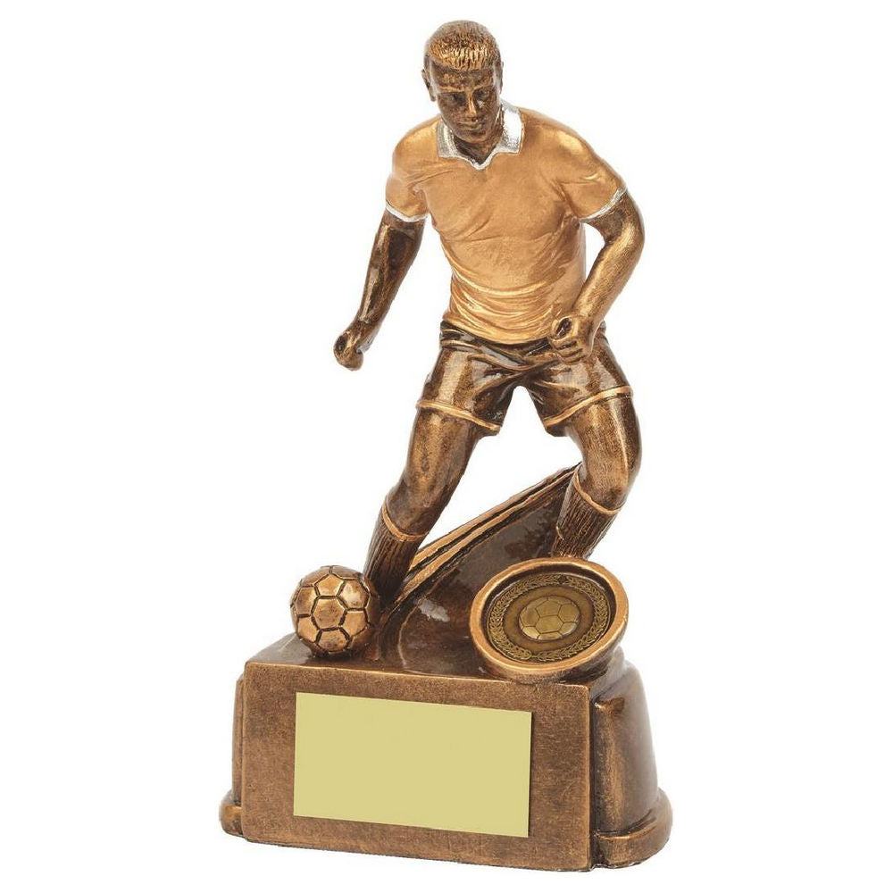 RS566 Antique Gold Male Football Resin 17cm