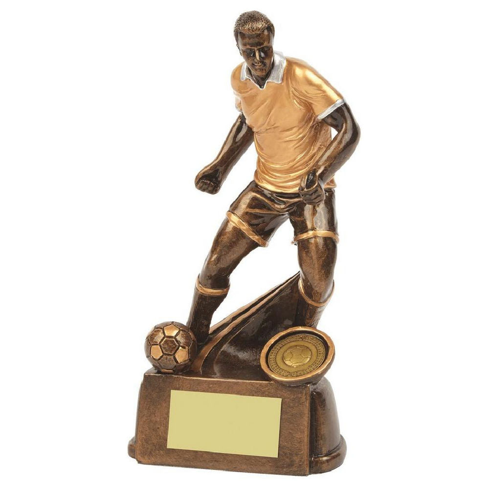 RS567 Antique Gold Male Football Resin 19cm