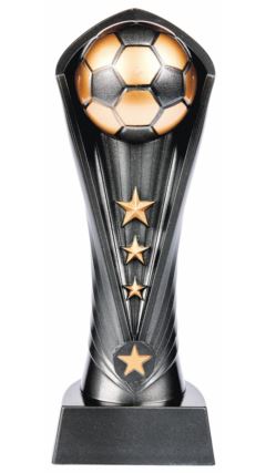 Matt Gunmetal Cobra Football Award Trophy - 19cm