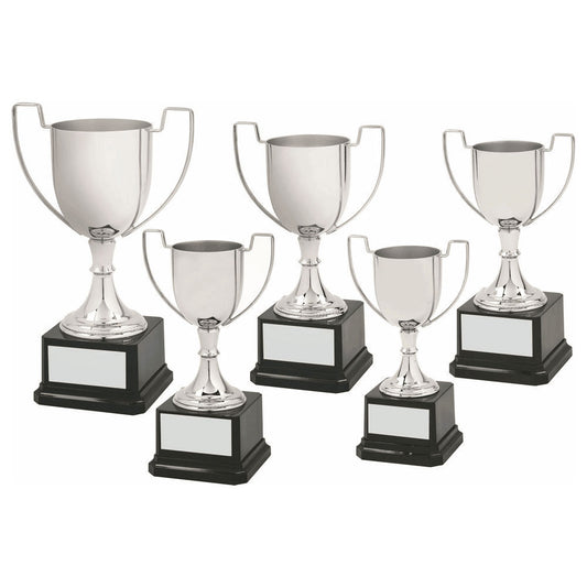 Contemporary Nickel Plated Cup - 5 Sizes
